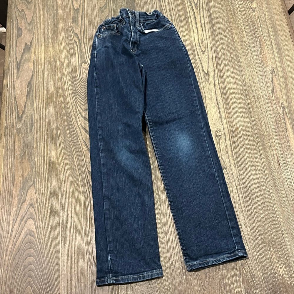 Sonoma Jeans Boys Straight Leg Mid Rise Dark Wash Cotton Denim Blue Size 12S